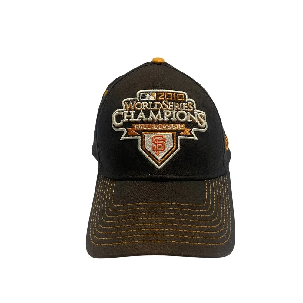 New Era San Francisco‎ Giants 2010 World Series Champions Hat 39THIRTY Black Cap